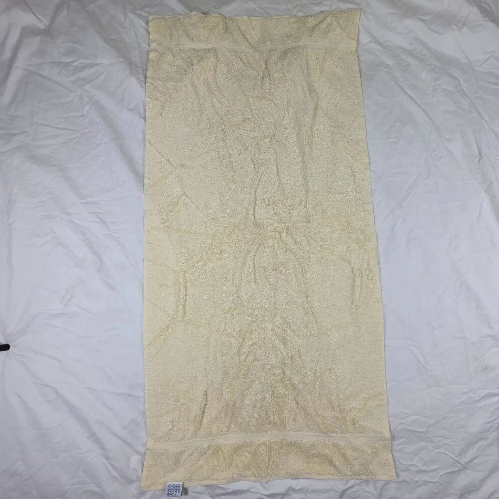 Vintage Martex New Splendor Cotton Bath Towel Beige Made In USA Soft Absorbent